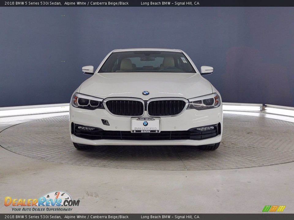 2018 BMW 5 Series 530i Sedan Alpine White / Canberra Beige/Black Photo #2