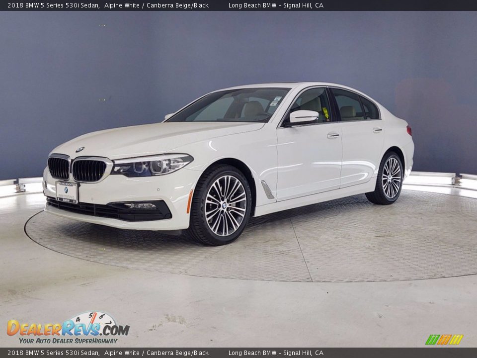 2018 BMW 5 Series 530i Sedan Alpine White / Canberra Beige/Black Photo #3