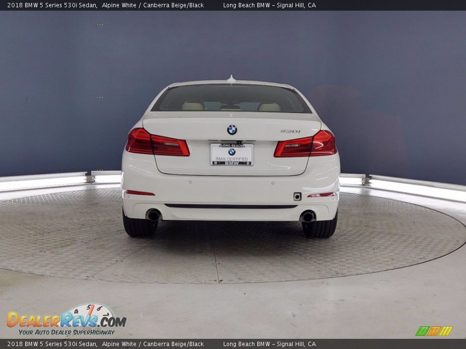 2018 BMW 5 Series 530i Sedan Alpine White / Canberra Beige/Black Photo #4