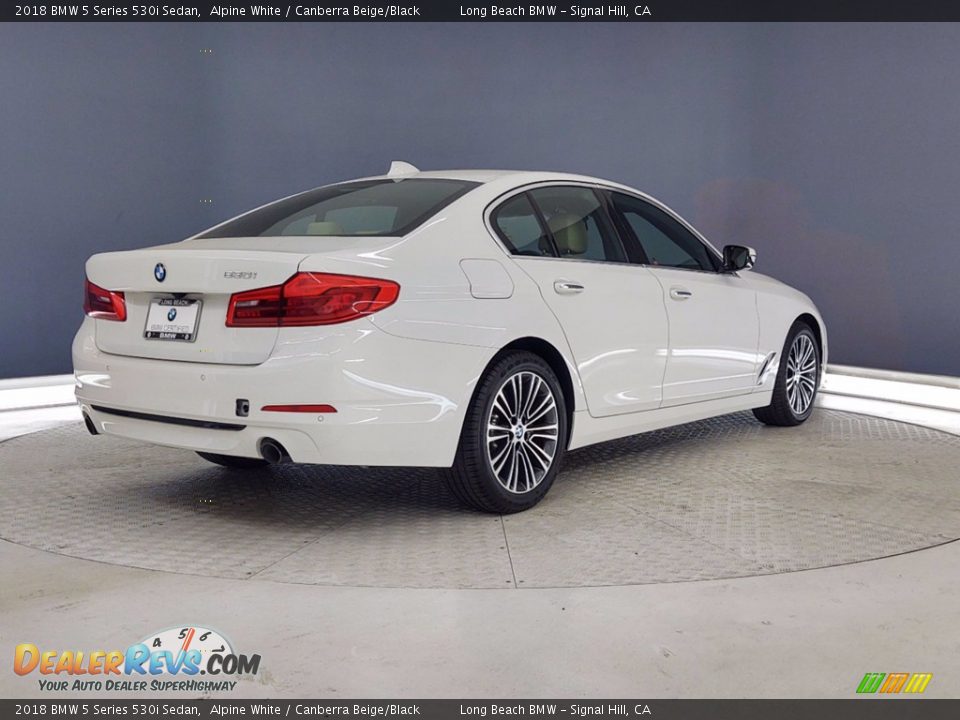 2018 BMW 5 Series 530i Sedan Alpine White / Canberra Beige/Black Photo #5