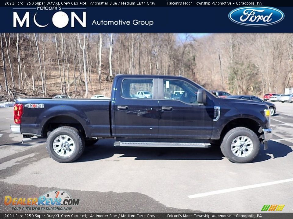 2021 Ford F250 Super Duty XL Crew Cab 4x4 Antimatter Blue / Medium Earth Gray Photo #1