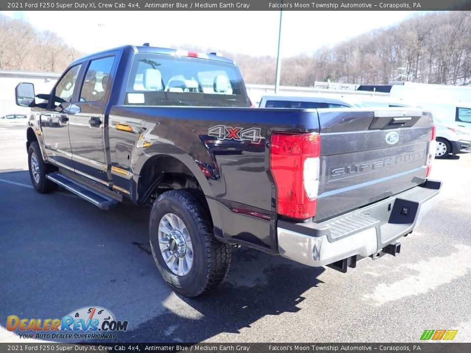 2021 Ford F250 Super Duty XL Crew Cab 4x4 Antimatter Blue / Medium Earth Gray Photo #6