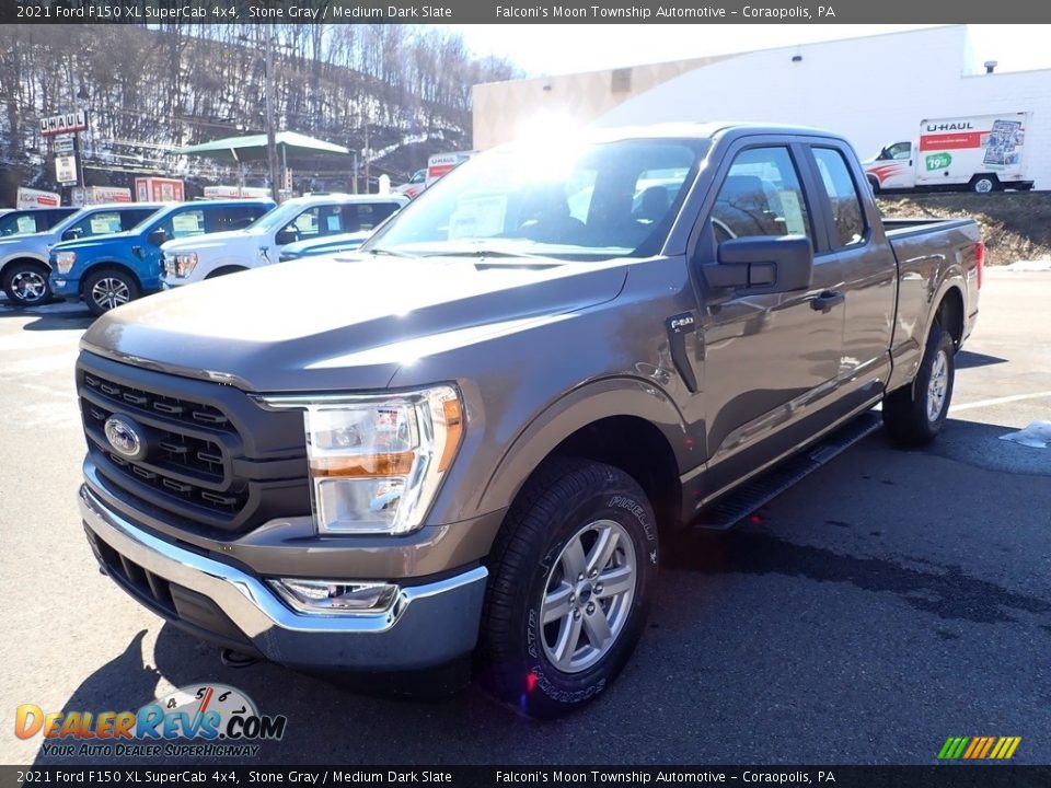 2021 Ford F150 XL SuperCab 4x4 Stone Gray / Medium Dark Slate Photo #4