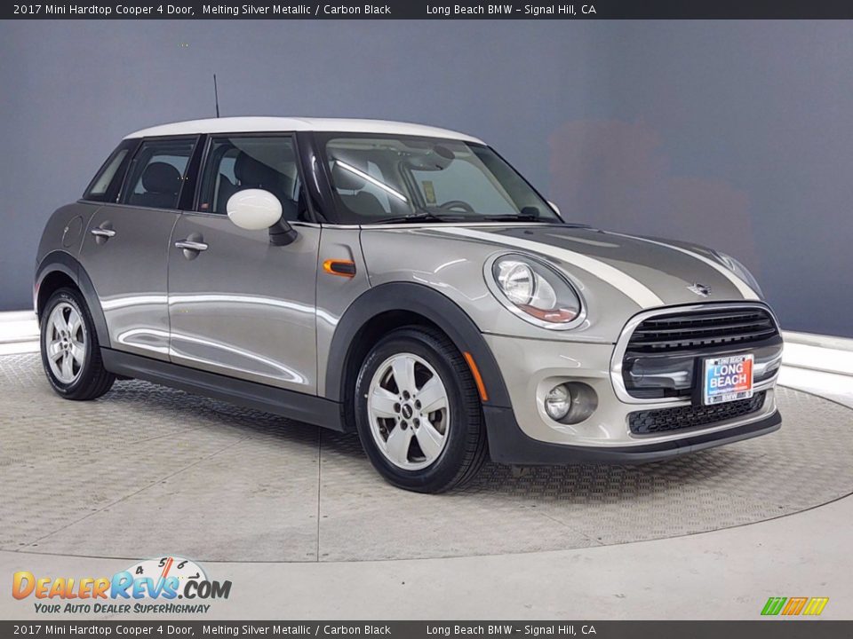 2017 Mini Hardtop Cooper 4 Door Melting Silver Metallic / Carbon Black Photo #35