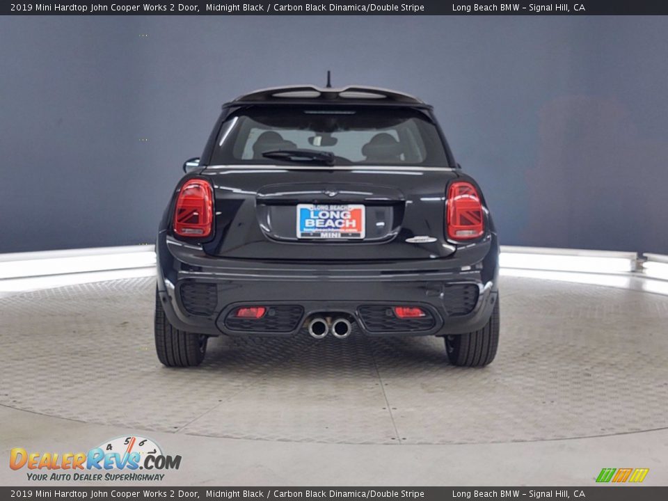 2019 Mini Hardtop John Cooper Works 2 Door Midnight Black / Carbon Black Dinamica/Double Stripe Photo #3