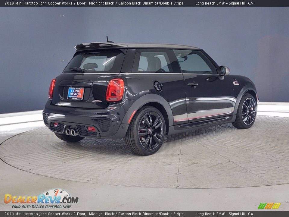 2019 Mini Hardtop John Cooper Works 2 Door Midnight Black / Carbon Black Dinamica/Double Stripe Photo #4