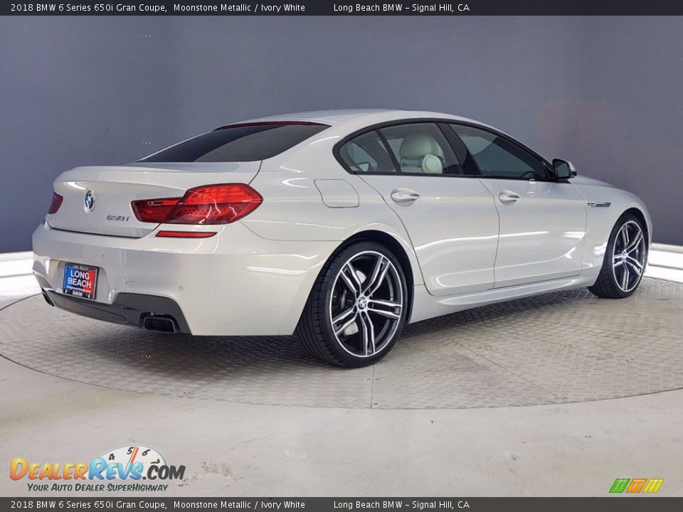 2018 BMW 6 Series 650i Gran Coupe Moonstone Metallic / Ivory White Photo #6