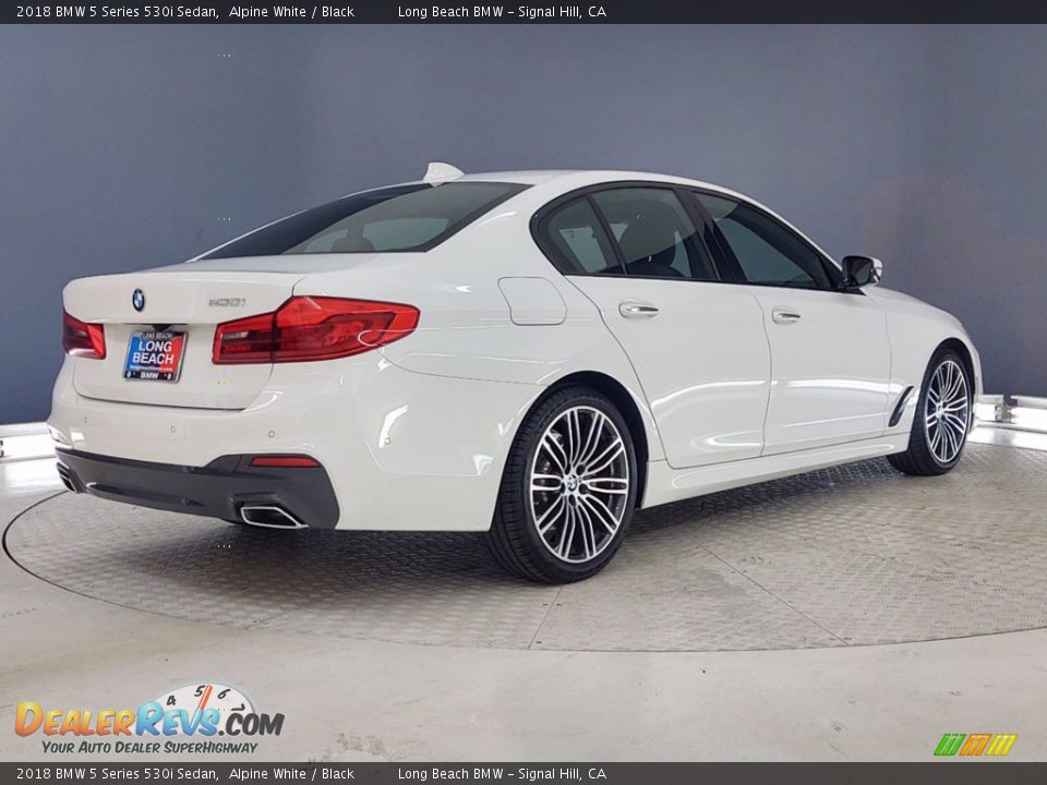 2018 BMW 5 Series 530i Sedan Alpine White / Black Photo #6