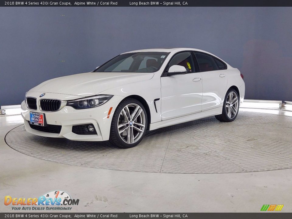 2018 BMW 4 Series 430i Gran Coupe Alpine White / Coral Red Photo #3