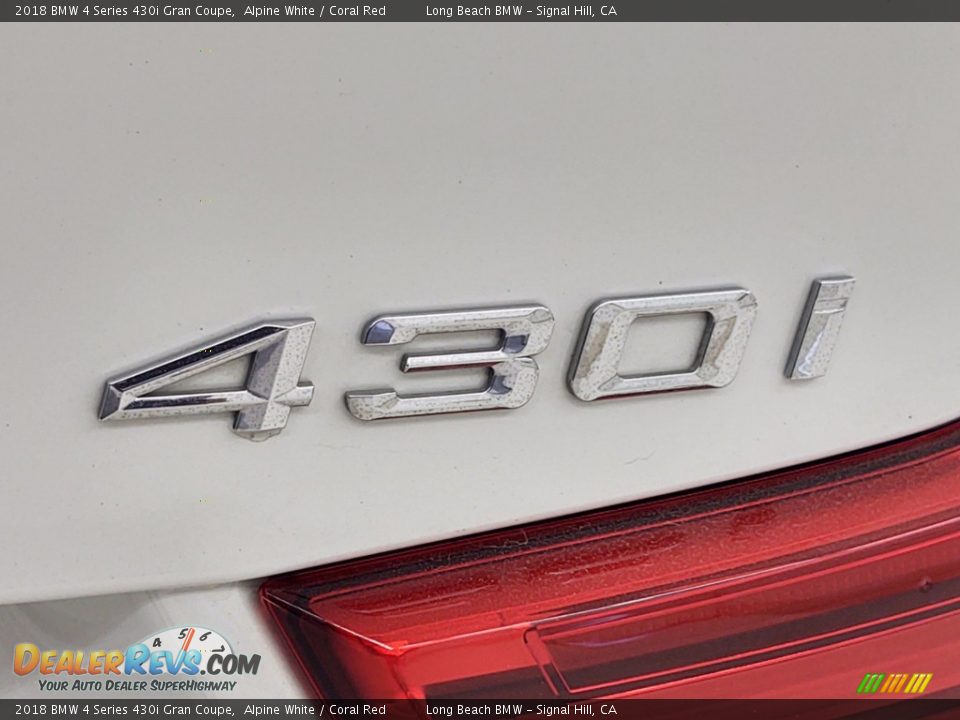 2018 BMW 4 Series 430i Gran Coupe Alpine White / Coral Red Photo #36