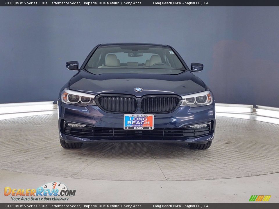 2018 BMW 5 Series 530e iPerfomance Sedan Imperial Blue Metallic / Ivory White Photo #2