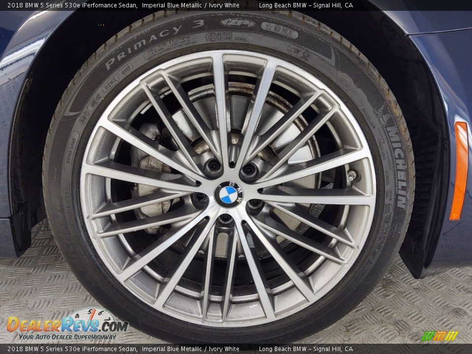 2018 BMW 5 Series 530e iPerfomance Sedan Imperial Blue Metallic / Ivory White Photo #6