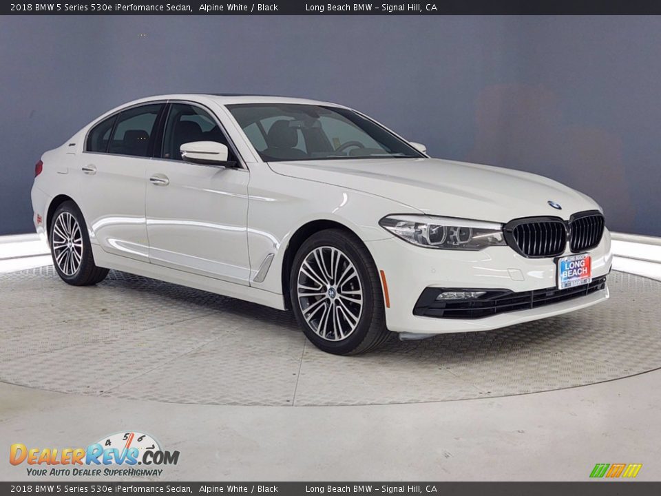 2018 BMW 5 Series 530e iPerfomance Sedan Alpine White / Black Photo #1