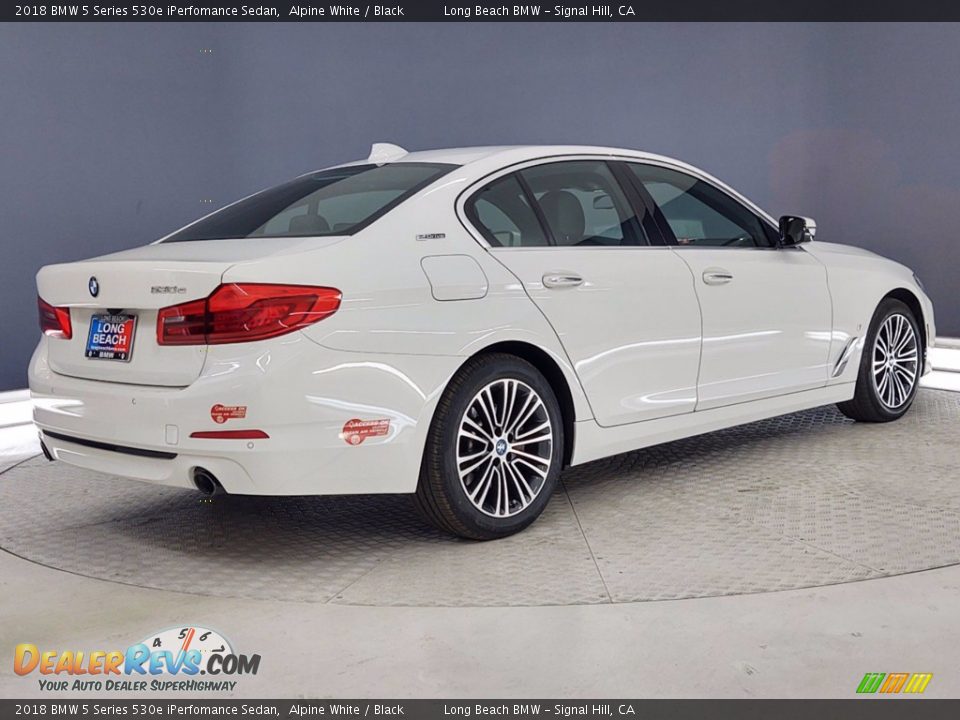 2018 BMW 5 Series 530e iPerfomance Sedan Alpine White / Black Photo #5