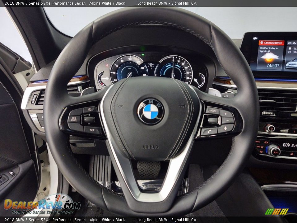 2018 BMW 5 Series 530e iPerfomance Sedan Alpine White / Black Photo #16