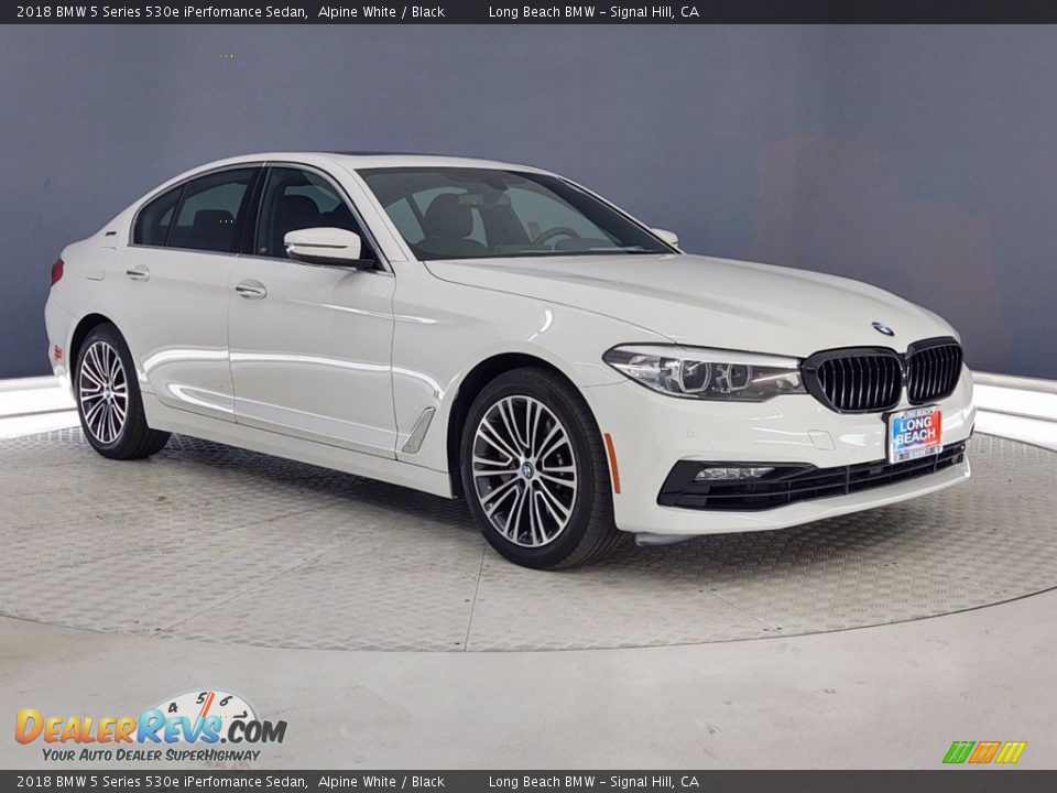 2018 BMW 5 Series 530e iPerfomance Sedan Alpine White / Black Photo #35