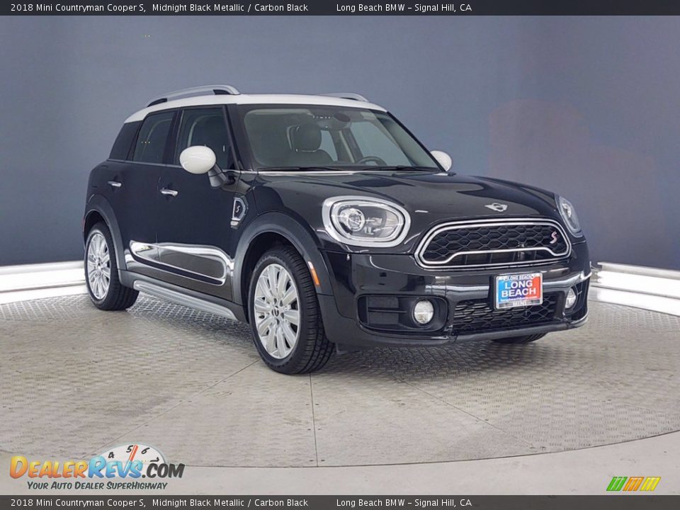 2018 Mini Countryman Cooper S Midnight Black Metallic / Carbon Black Photo #36