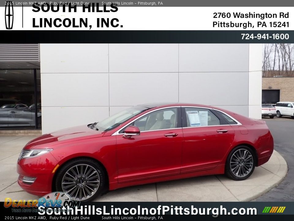 2015 Lincoln MKZ AWD Ruby Red / Light Dune Photo #1