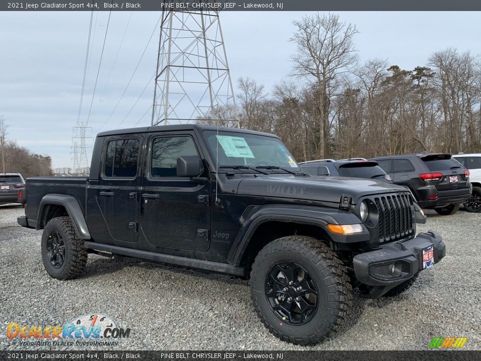 2021 Jeep Gladiator Sport 4x4 Black / Black Photo #1