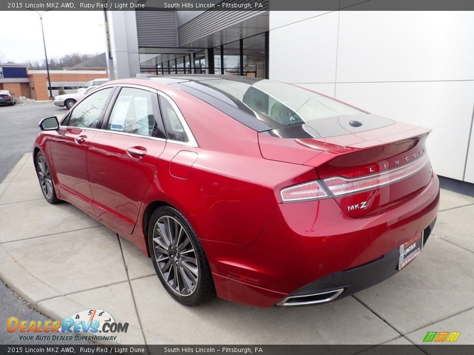 2015 Lincoln MKZ AWD Ruby Red / Light Dune Photo #3