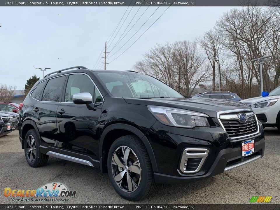 2021 Subaru Forester 2.5i Touring Crystal Black Silica / Saddle Brown Photo #1