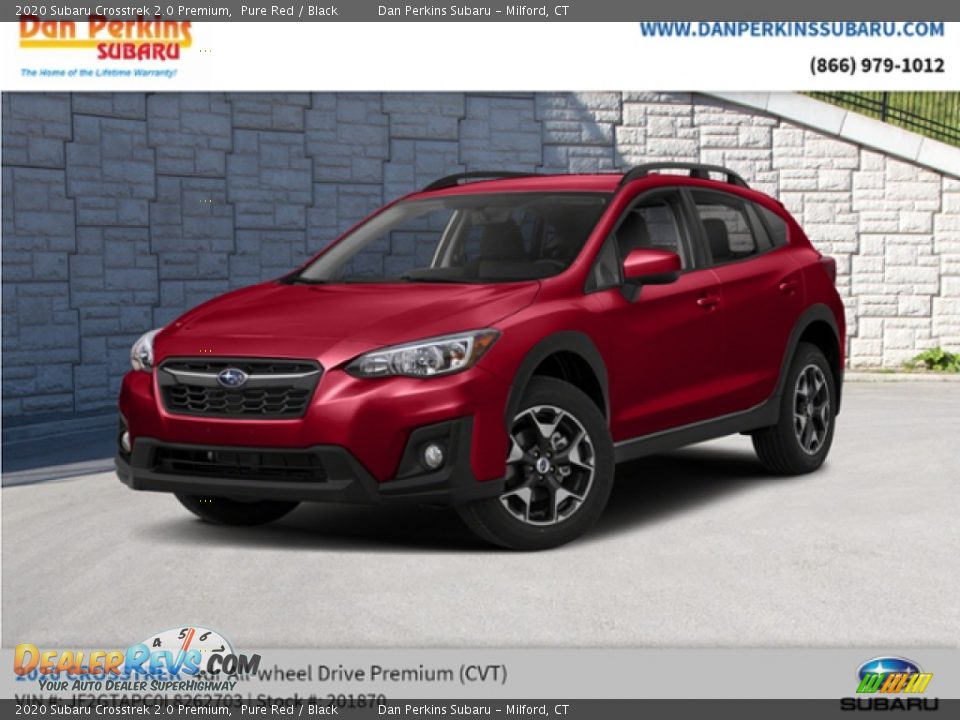 2020 Subaru Crosstrek 2.0 Premium Pure Red / Black Photo #1