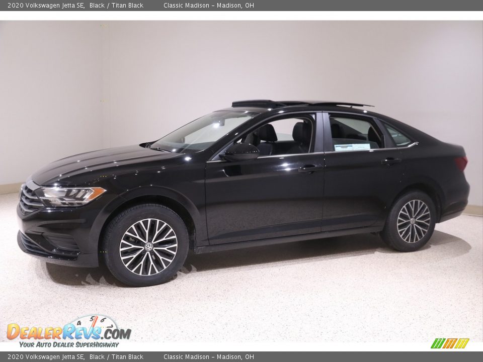 2020 Volkswagen Jetta SE Black / Titan Black Photo #3