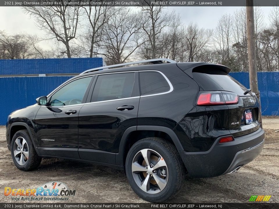 2021 Jeep Cherokee Limited 4x4 Diamond Black Crystal Pearl / Ski Gray/Black Photo #6