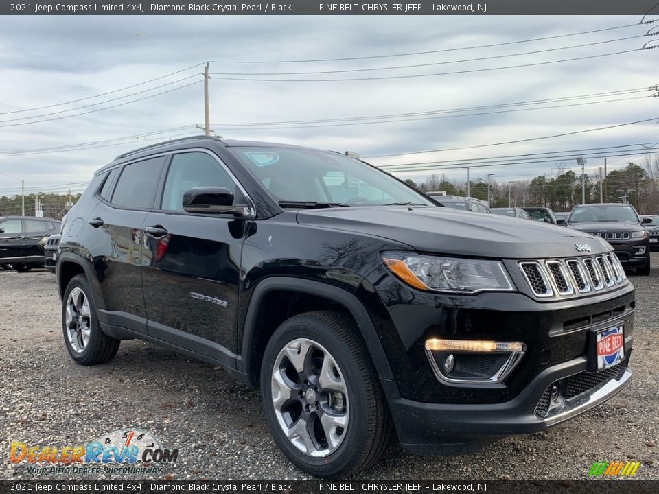 2021 Jeep Compass Limited 4x4 Diamond Black Crystal Pearl / Black Photo #1