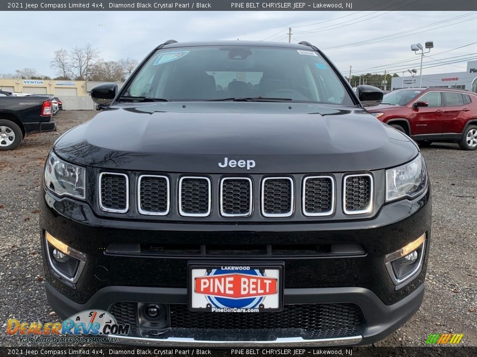 2021 Jeep Compass Limited 4x4 Diamond Black Crystal Pearl / Black Photo #3