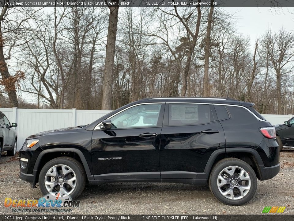 2021 Jeep Compass Limited 4x4 Diamond Black Crystal Pearl / Black Photo #4