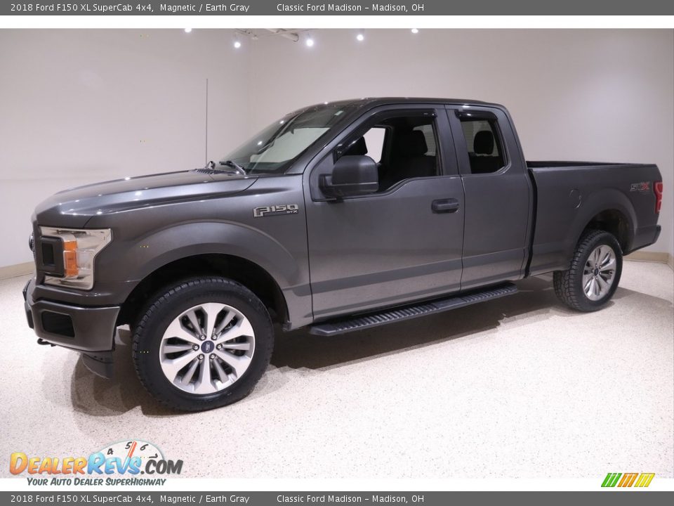 2018 Ford F150 XL SuperCab 4x4 Magnetic / Earth Gray Photo #3