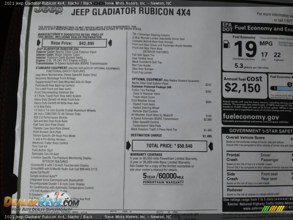 2021 Jeep Gladiator Rubicon 4x4 Nacho / Black Photo #29