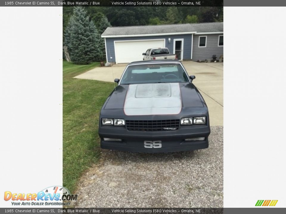 1985 Chevrolet El Camino SS Dark Blue Metallic / Blue Photo #6