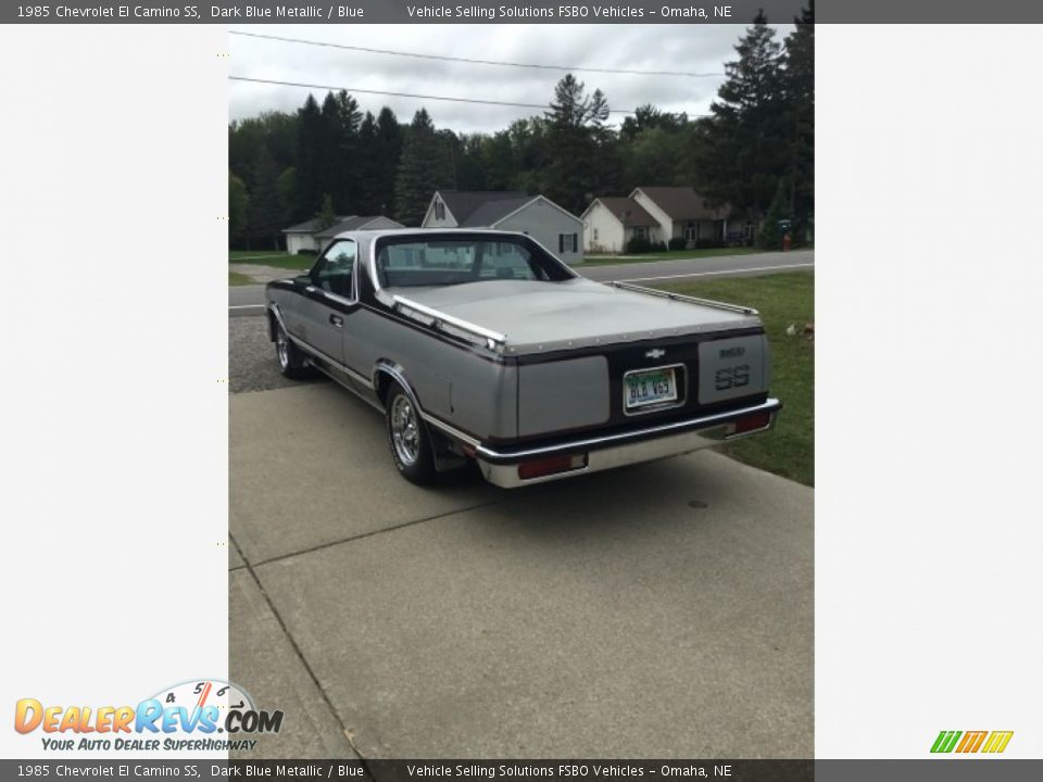 1985 Chevrolet El Camino SS Dark Blue Metallic / Blue Photo #8