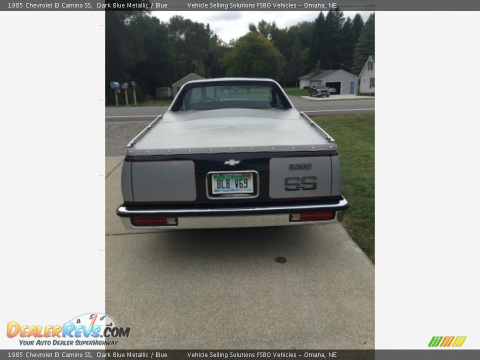 1985 Chevrolet El Camino SS Dark Blue Metallic / Blue Photo #9