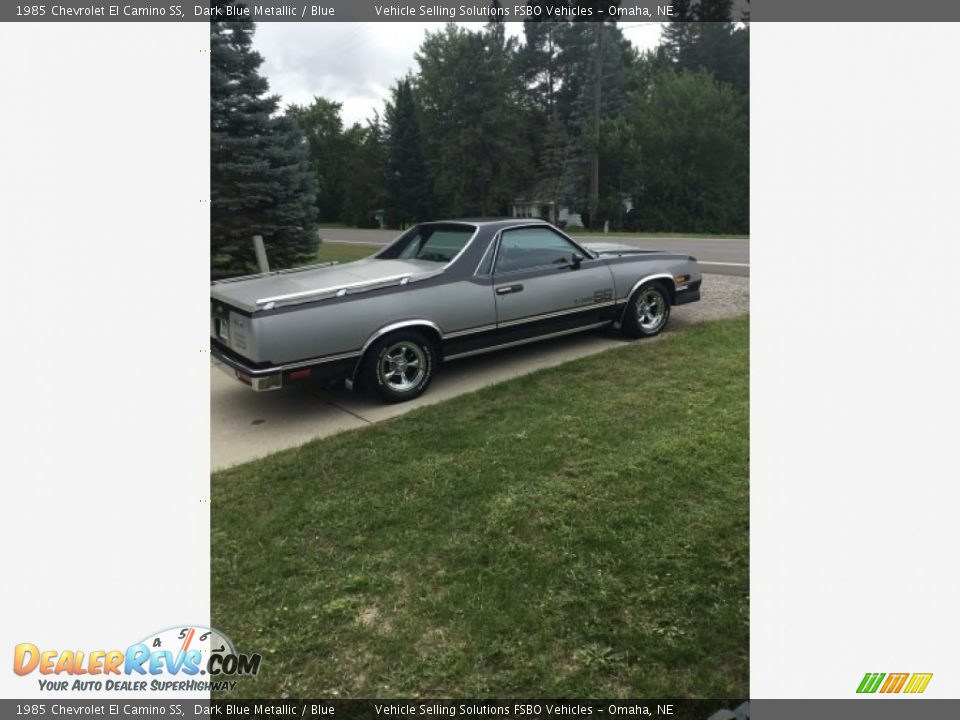 1985 Chevrolet El Camino SS Dark Blue Metallic / Blue Photo #10