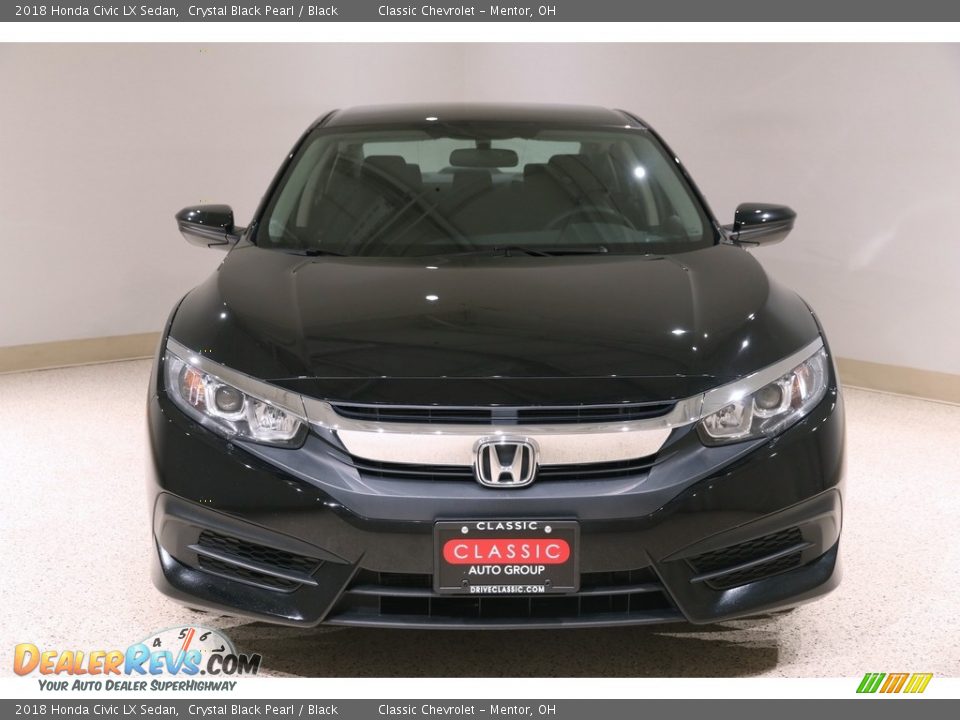 2018 Honda Civic LX Sedan Crystal Black Pearl / Black Photo #2