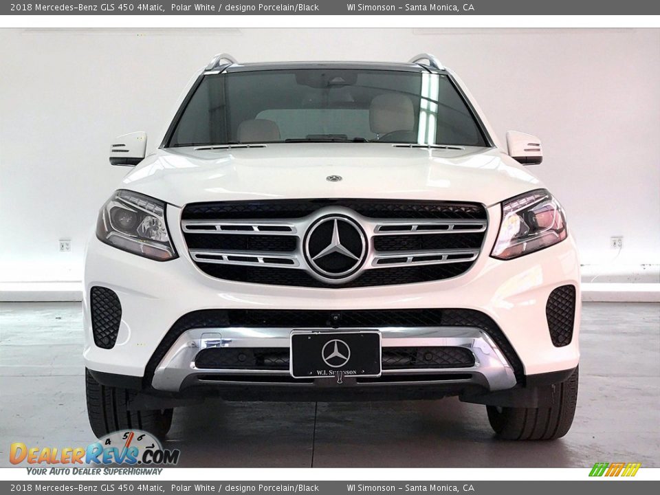 2018 Mercedes-Benz GLS 450 4Matic Polar White / designo Porcelain/Black Photo #2