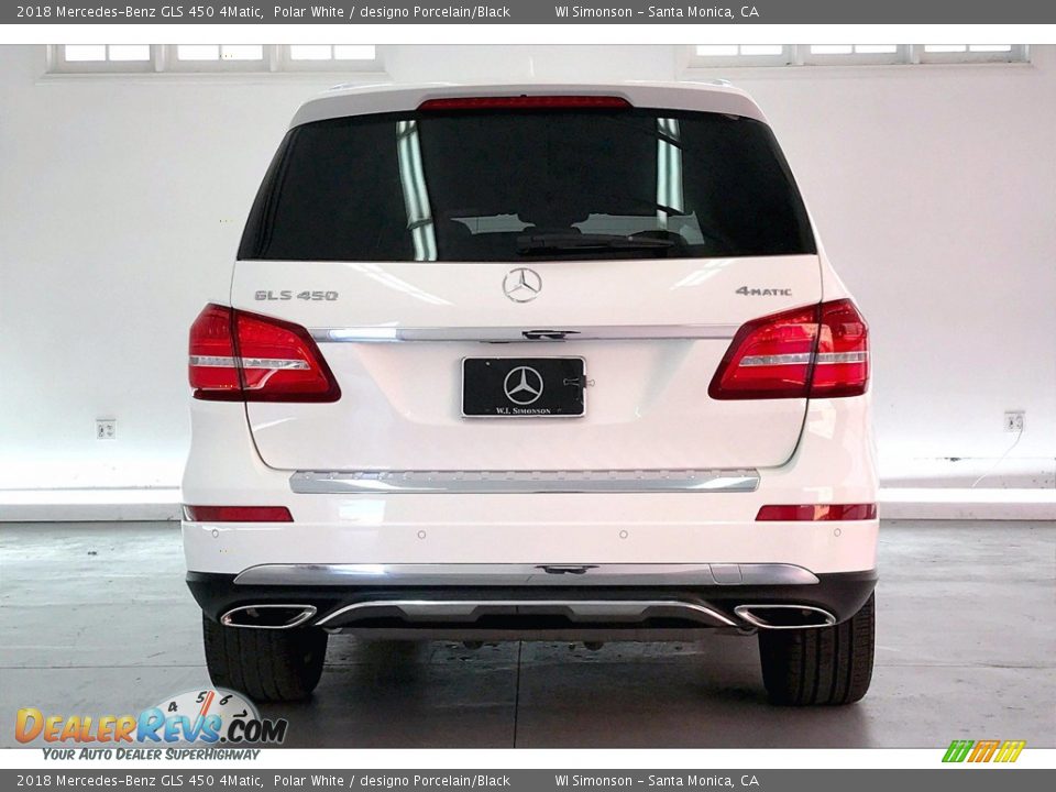 2018 Mercedes-Benz GLS 450 4Matic Polar White / designo Porcelain/Black Photo #3