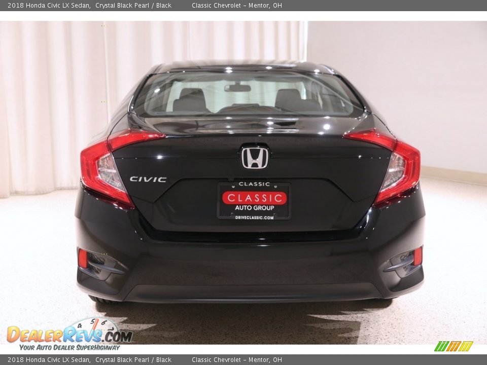 2018 Honda Civic LX Sedan Crystal Black Pearl / Black Photo #16