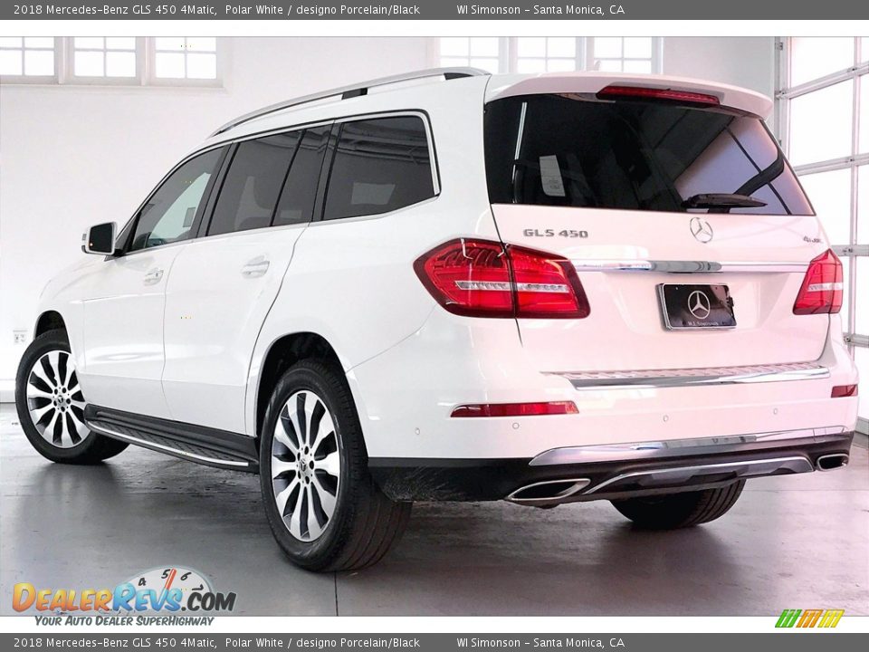 2018 Mercedes-Benz GLS 450 4Matic Polar White / designo Porcelain/Black Photo #10