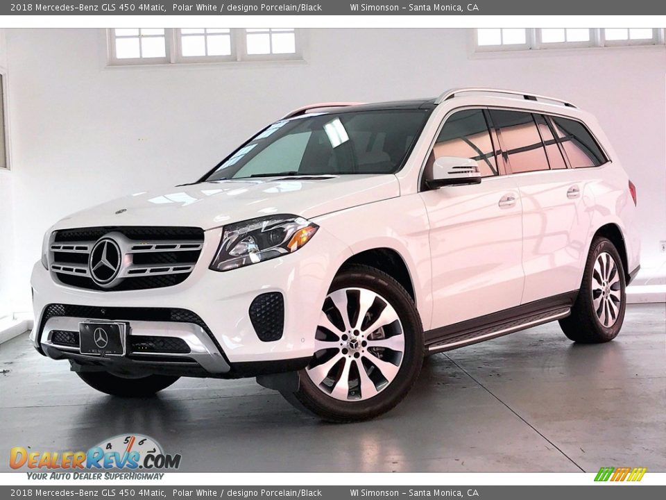 2018 Mercedes-Benz GLS 450 4Matic Polar White / designo Porcelain/Black Photo #12