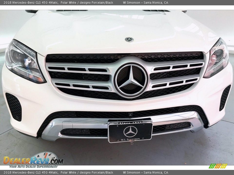 2018 Mercedes-Benz GLS 450 4Matic Polar White / designo Porcelain/Black Photo #30