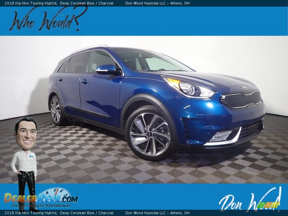 2018 Kia Niro Touring Hybrid Deep Cerulean Blue / Charcoal Photo #1