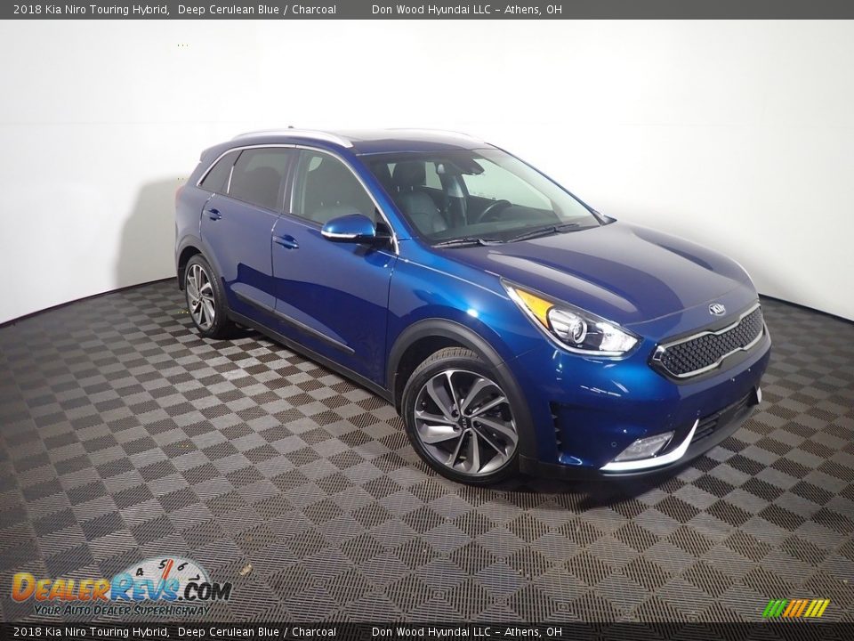 2018 Kia Niro Touring Hybrid Deep Cerulean Blue / Charcoal Photo #6