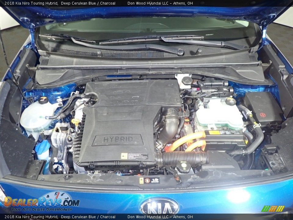 2018 Kia Niro Touring Hybrid Deep Cerulean Blue / Charcoal Photo #10