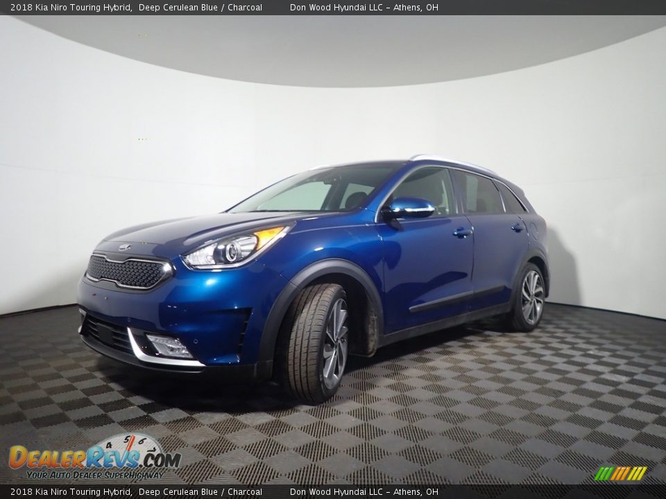 2018 Kia Niro Touring Hybrid Deep Cerulean Blue / Charcoal Photo #11