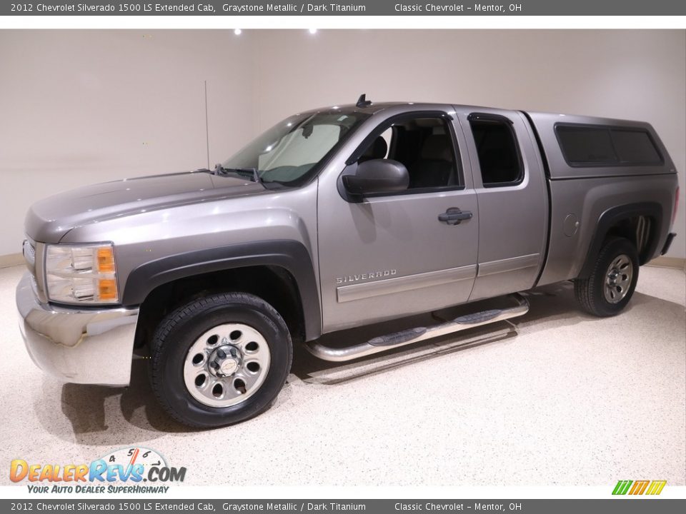 2012 Chevrolet Silverado 1500 LS Extended Cab Graystone Metallic / Dark Titanium Photo #3