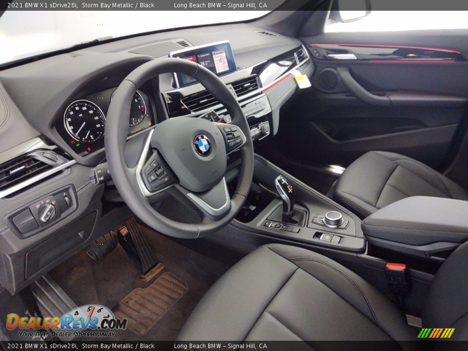 Black Interior - 2021 BMW X1 sDrive28i Photo #13